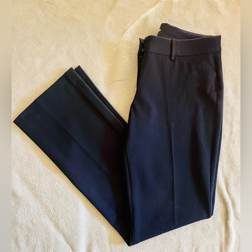 Express Navy Editor Barely Boot Pants